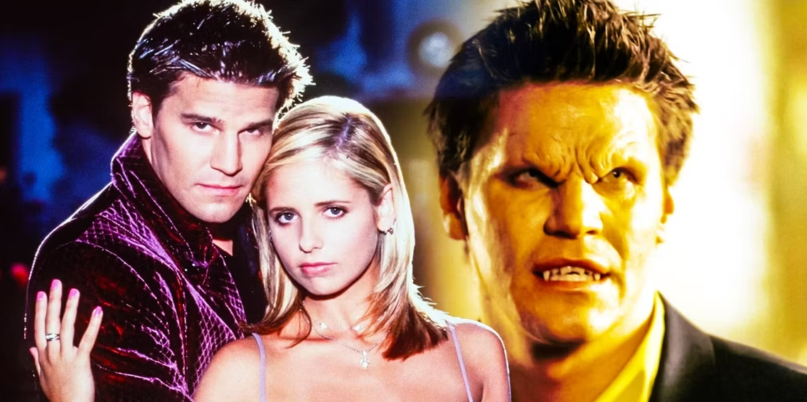 angel and buffy. vampire angel